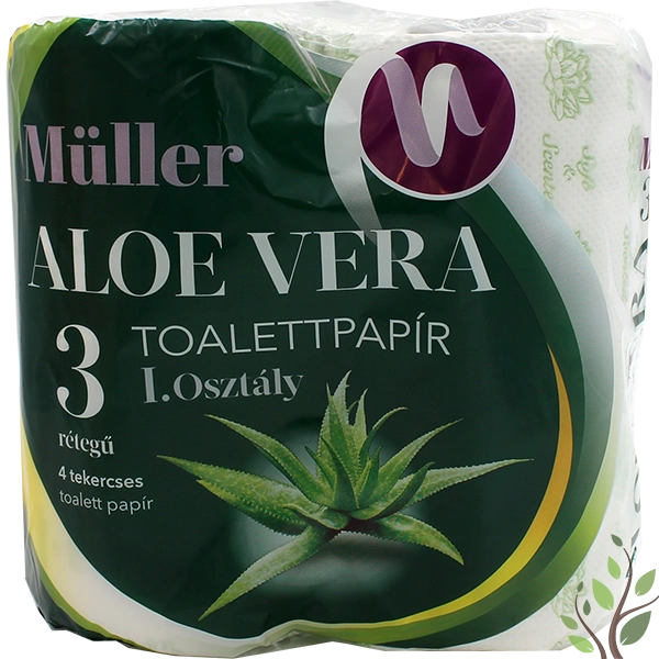 Müller toalettpapír 4 tekercs 3 rétegű aloe vera