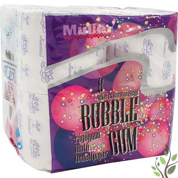 Müller toalettpapír 8 tekercs 3 rétegű bubble gum