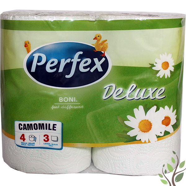Perfex Deluxe toalettpapír 4 tekercs 3 rétegű kamilla 150 lap