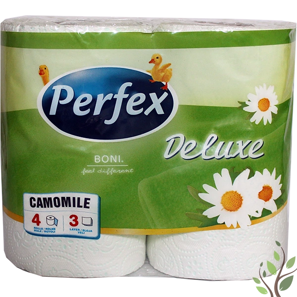 Perfex Deluxe toalettpapír 4 tekercs 3 rétegű kamilla 145 lap