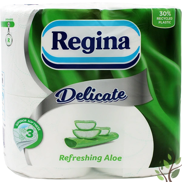 Regina toalettpapír 4 tekercs 3 réteg 150 lap Delicate refreshing aloe