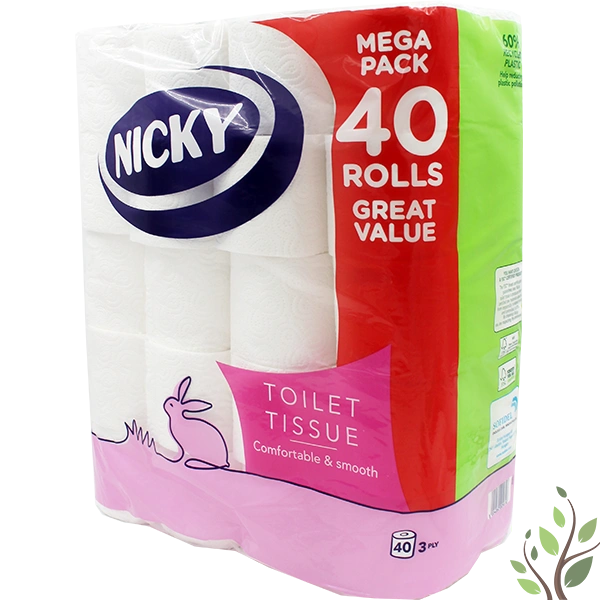 Nicky toalettpapír 40 tekercs 3 réteg fehér